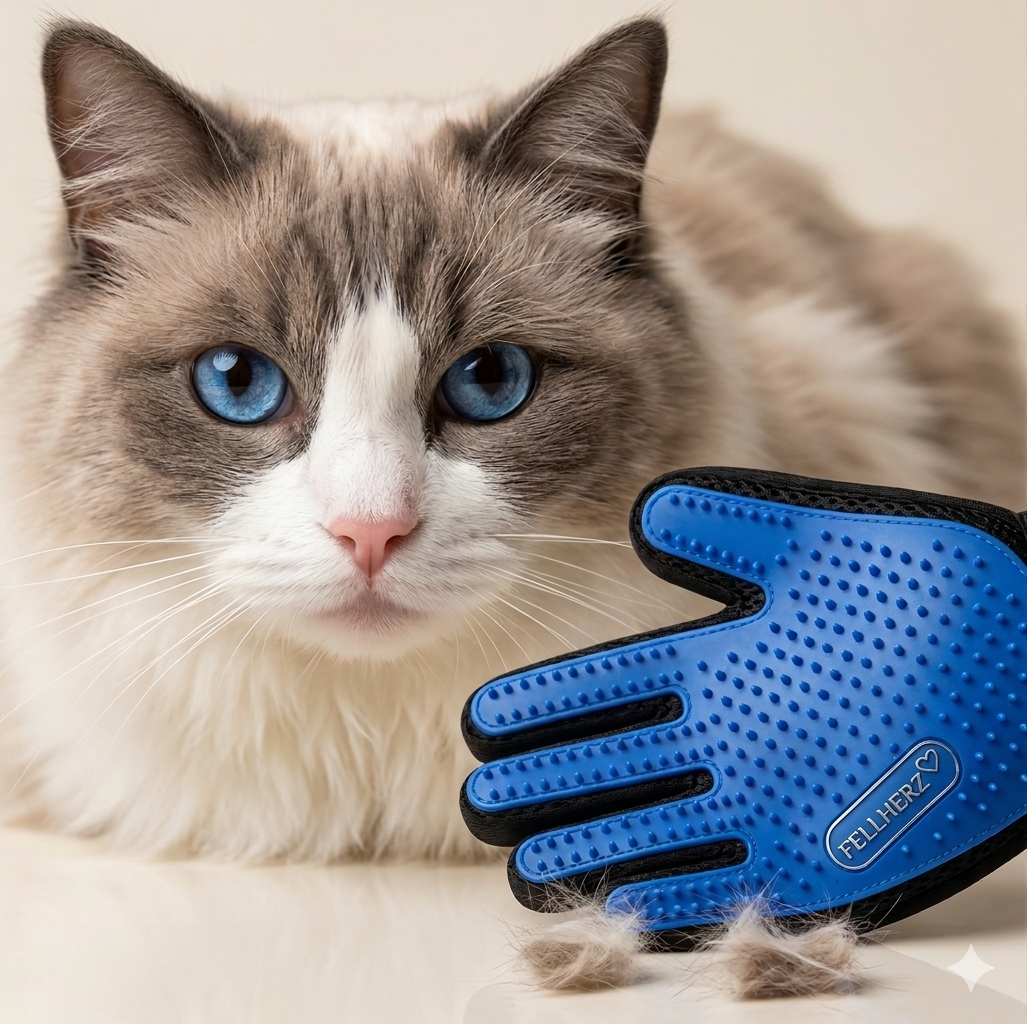Fellpflege Handschuh & Enthaarungsbürste